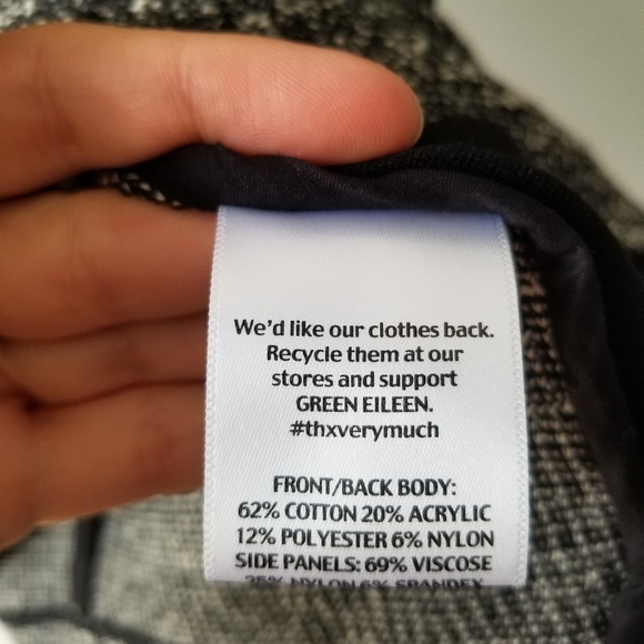 Eileen Fisher Tweed Panel Sheath Ponte Dress - Picture 5 of 8